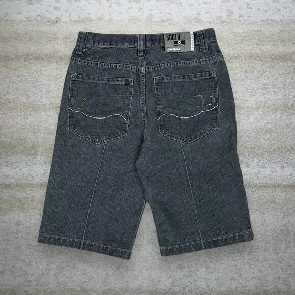 Southpole Other - Vintage Y2K Southpole Skater Jean Shorts Youth 16 Baggy Wide Leg Black Wash